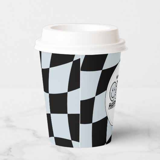 Een gelukkige kerel Groovy Happy Face Boy Verjaard Papieren Bekers (Rechts)