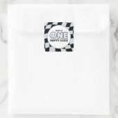 Een gelukkige kerel Groovy Happy Face Boy Verjaard Vierkante Sticker (Tas)