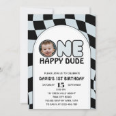 Een gelukkige kerel groovy jongen foto verjaardag kaart (Voorkant)