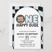 Een gelukkige kerel groovy jongen foto verjaardag kaart (Voorkant)