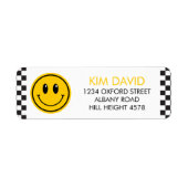 Een gelukkige kerel Happy Face Boy 1e verjaardag Etiket (Voorkant)