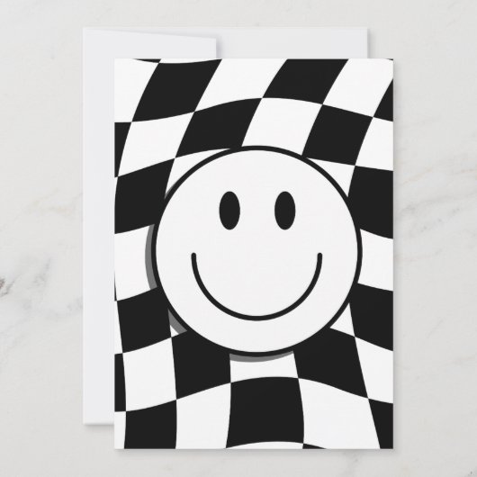 Een gelukkige kerel Happy Face Boy 1e verjaardag Kaart (Achterkant)