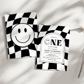 Een gelukkige kerel Happy Face Boy 1e verjaardag Kaart