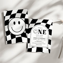 Een gelukkige kerel Happy Face Boy 1e verjaardag