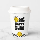 Een gelukkige kerel Happy Face Boy 1e verjaardag Papieren Bekers (Voorkant)
