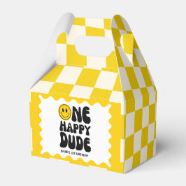 Een gelukkige kerel Happy Face Boy Eerste Verjaard Bedankdoosjes