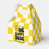 Een gelukkige kerel Happy Face Boy Eerste Verjaard Bedankdoosjes (Voorkant Zijde)