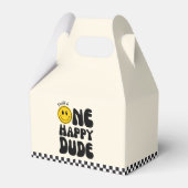 Een gelukkige kerel Happy Face Boy Eerste Verjaard Bedankdoosjes (Voorkant Zijde)