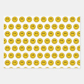 Een gelukkige kerel Happy Face Boy Eerste Verjaard Inpakpapier Vel (Voorkant 3)