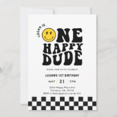 Een gelukkige kerel Happy Face Boy Eerste Verjaard Kaart (Voorkant)