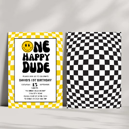 Een gelukkige kerel Happy Face Boy Eerste Verjaard Kaart