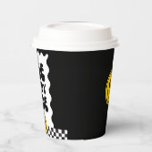 Een gelukkige kerel Happy Face Wavy 1e Verjaardag Papieren Bekers (Links)