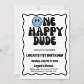 Een gelukkige kerel jongen 1e verjaardag kaart (Voorkant)