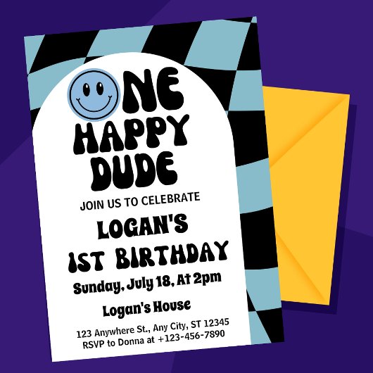 Een gelukkige kerel jongen 1e verjaardag kaart