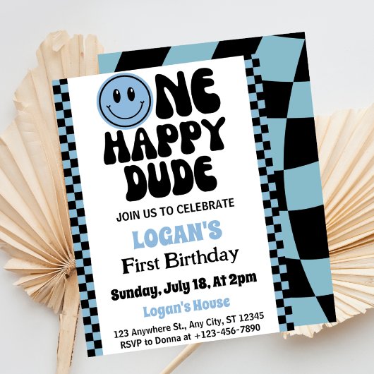 Een gelukkige kerel jongen 1e verjaardag kaart