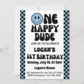 Een gelukkige kerel jongen 1e verjaardag kaart (Voorkant)