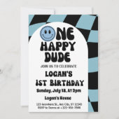 Een gelukkige kerel jongen 1e verjaardag kaart (Voorkant)