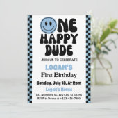 Een gelukkige kerel jongen 1e verjaardag kaart (Staand voorkant)