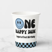 Een gelukkige kerel jongen 1e verjaardag papieren bekers (Voorkant)