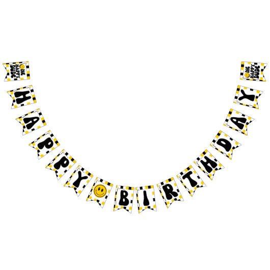 Een gelukkige kerel jongen 1e verjaardag vlaggetjes (Alle)