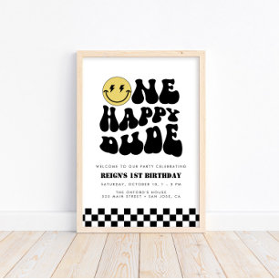 Een gelukkige kerel   Jongens Happy Face Welkom Poster