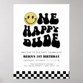 Een gelukkige kerel | Jongens Happy Face Welkom Poster (Voorkant)