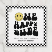 Een gelukkige kerel | Jongens Rad Kinder 1e Verjaa Bedankjes Labels (Voorkant)