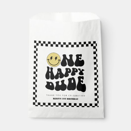 Een gelukkige kerel | Jongens Rad Kinder 1e Verjaa Bedankzakje (Voorkant)