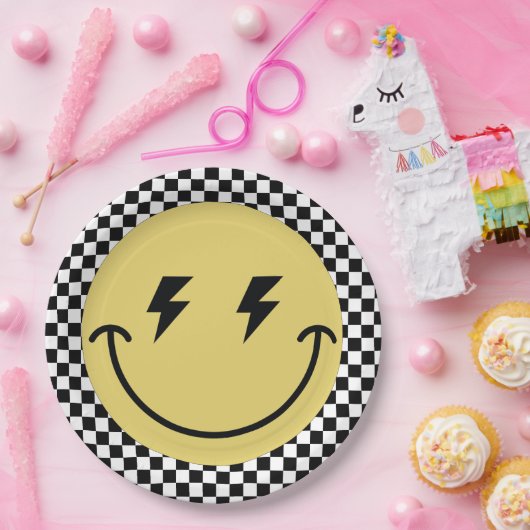 Een gelukkige kerel | Jongens Rad Kinder 1e Verjaa Papieren Bordje (Feest)