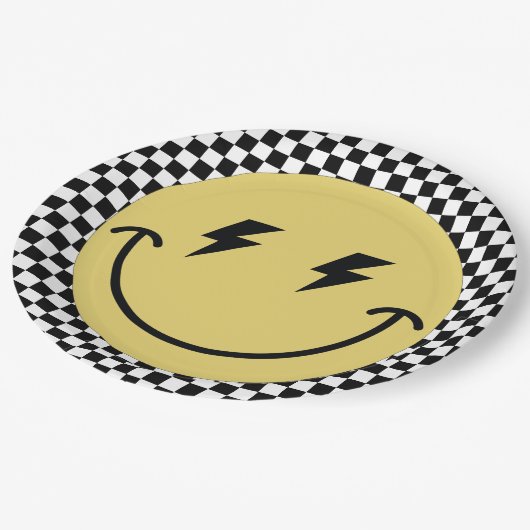 Een gelukkige kerel | Jongens Rad Kinder 1e Verjaa Papieren Bordje (Gekanteld)