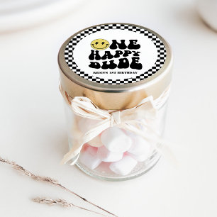 Een gelukkige kerel Jongens Rad Kinder 1e Verjaa Ronde Sticker