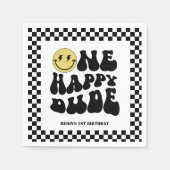 Een gelukkige kerel | Jongens Rad Kinder 1e Verjaa Servet (Voorkant)