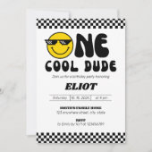 Een gelukkige kerel met een coole kerel die de eer kaart (Voorkant)