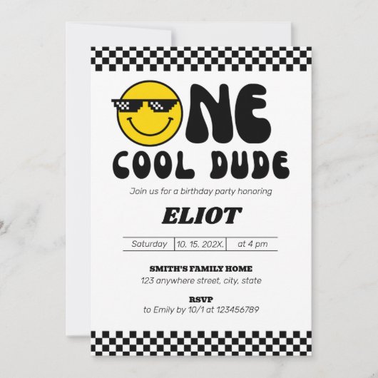 Een gelukkige kerel met een coole kerel die de eer kaart (Voorkant)