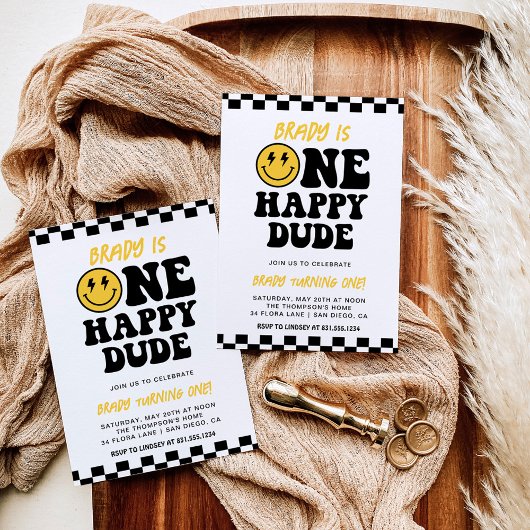 Een gelukkige kerel | Smile Face Boy 1e Verjaardag Kaart