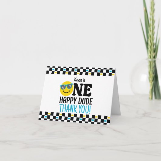 Een gelukkige kerel verjaardag 1e verjaardag bedankkaart (Voorkant)