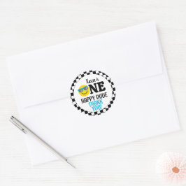 Een gelukkige kerel verjaardag 1e verjaardag gunst ronde sticker