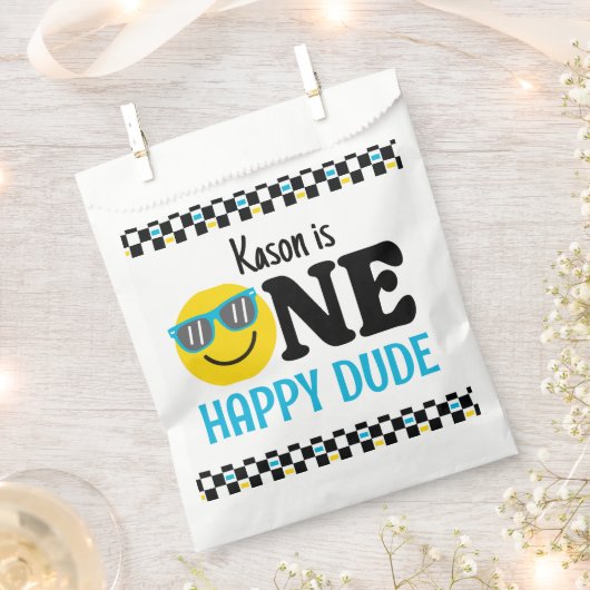 Een gelukkige kerel verjaardag 1e verjaardag uitno bedankzakje (Geknipt)