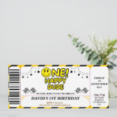 een gelukkige kerel verjaardag Ticket Style Cool D Kaart (Staand voorkant)