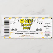 een gelukkige kerel verjaardag Ticket Style Cool D Kaart (Voorkant)