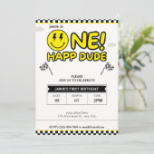 Een gelukkige kerel verjaardag uitnodiging (Staand voorkant)