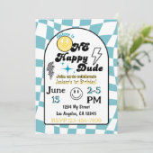 Een gelukkige kerel verjaardag uitnodiging (Staand voorkant)