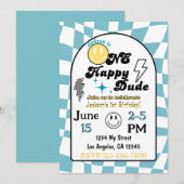 Een gelukkige kerel verjaardag uitnodiging (Voorkant / Achterkant)