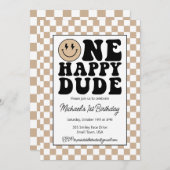 Een gelukkige kerel verjaardag uitnodiging (Voorkant / Achterkant)