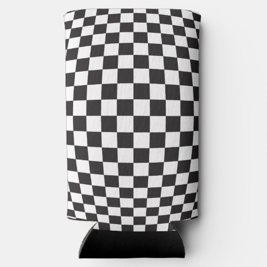 Een gelukkige kerel wavy kronkelig eerste verjaard seltzer blikjeskoeler (Achterkant)