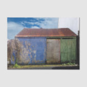 Een gelukkige, kleurrijke Barn Tissuepapier (Voorkant)