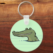 Een gelukkige krokodil sleutelhanger (Voorkant)