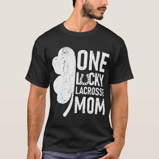 Een gelukkige Lacrosse Mama Grappig Matching St Pa T-shirt (Voorkant)