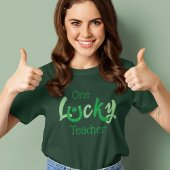 Eén Gelukkige Leraar | Aanpasbare St. Patrick's Da T-shirt