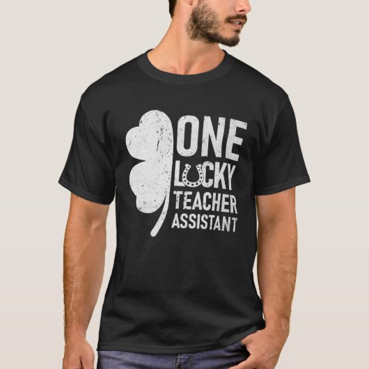 Een gelukkige leraar assistent Matching St Patrick T-shirt (Voorkant)